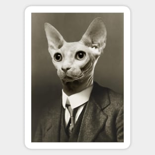 Gentleman Sphynx Cat - Pet Gift Sticker